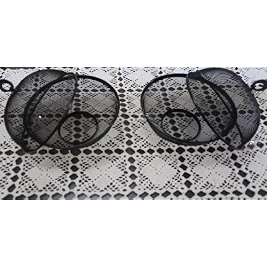 Jolof Store Mesh Fruit Basket with Lid – 4 Piece Wire Bowl Food Cover Set