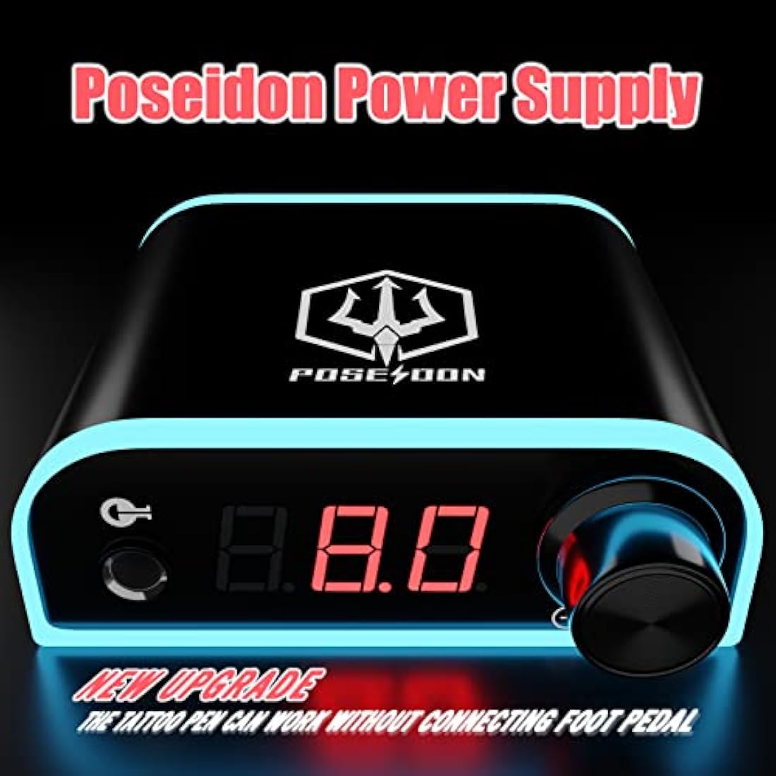 Poseidon Rotary Tattoo Pen Kit - Complete Machine Set with 20 Cartridges