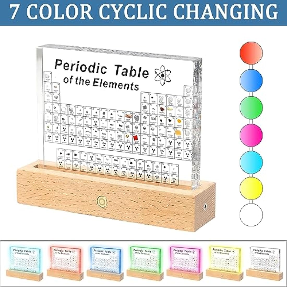 Periodic Table with Real Elements – Acrylic Science Display