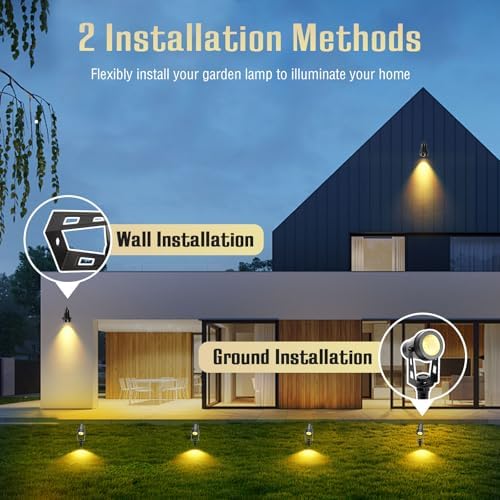 GreenClick 12V Low Voltage Garden Spike Lights – IP65 Waterproof (4 Pack)