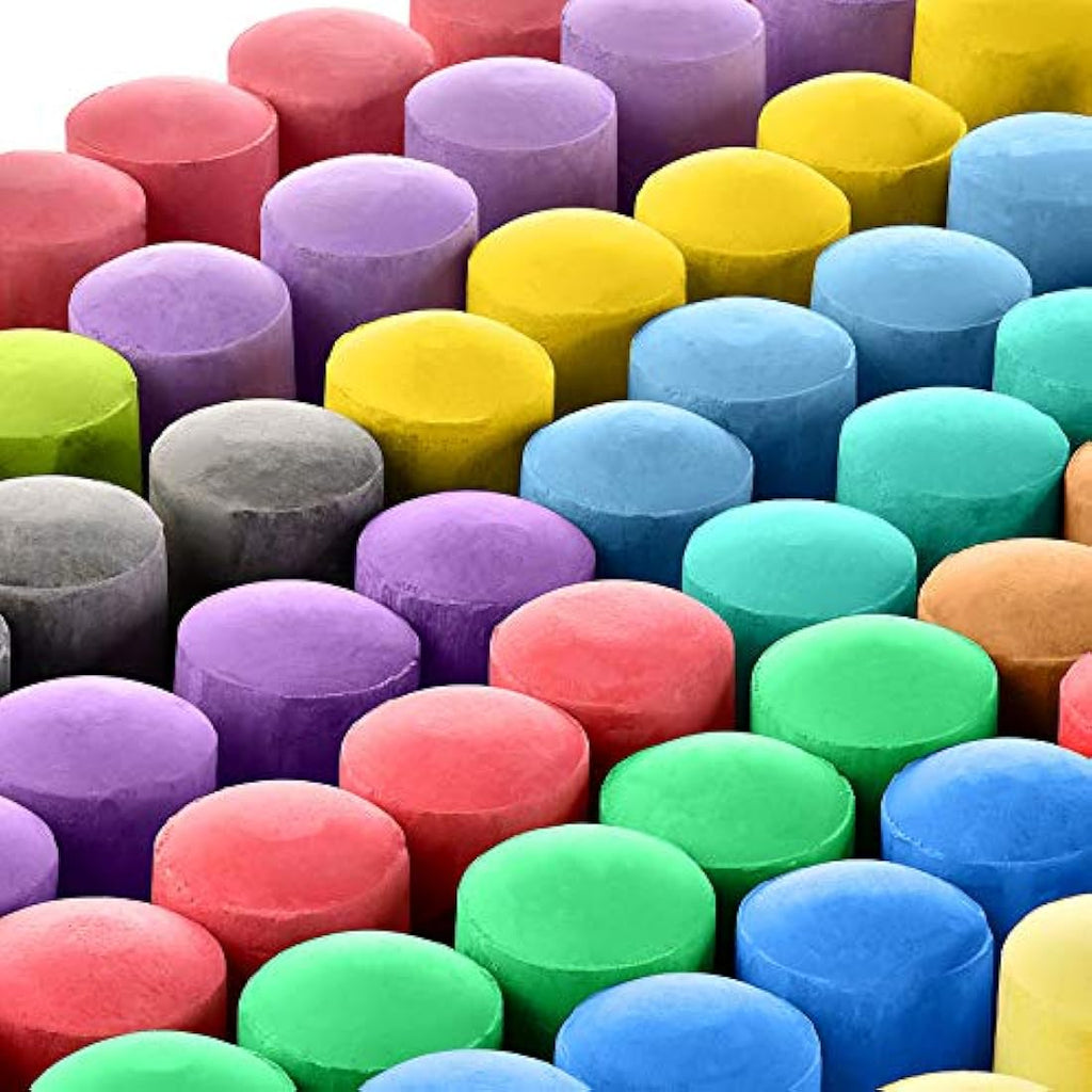 FELIZROCA 60pcs Sidewalk Chalk – Washable Jumbo Outdoor Chalk for Kids