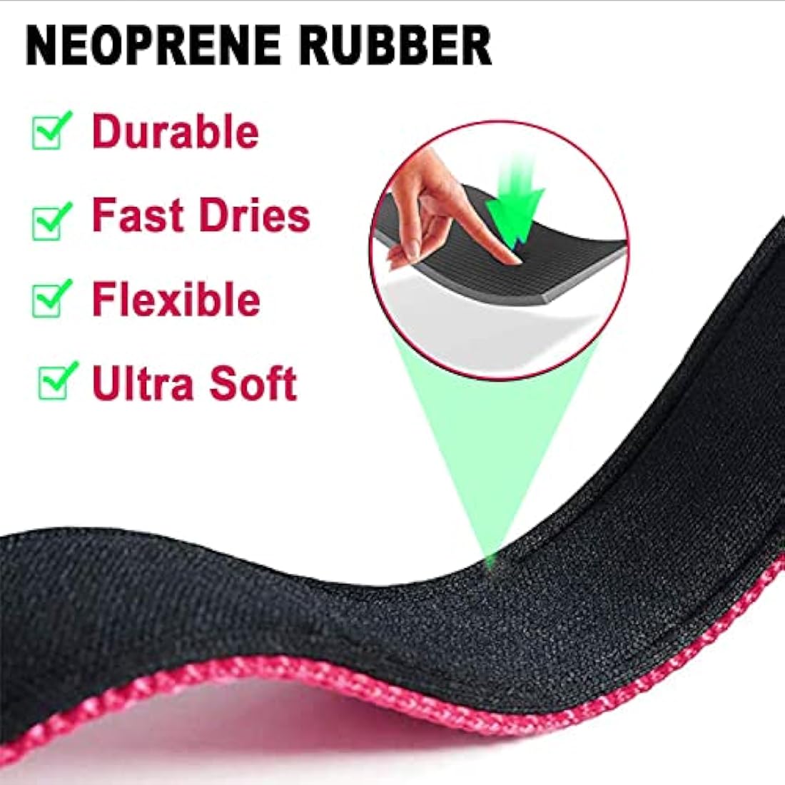 Jolof Store Reflective Padded Dog Collar – Durable Nylon, Hot Pink
