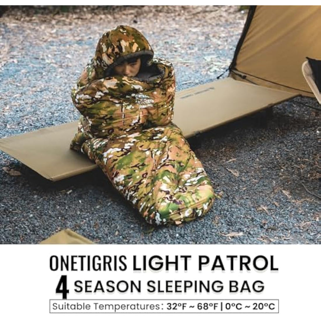 OneTigris Mummy Sleeping Bag | 32°F Cold Weather Camping Gear