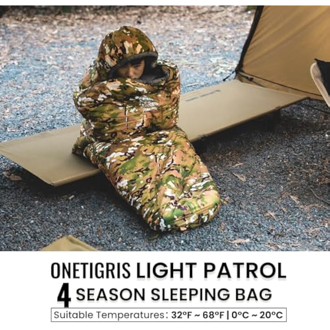 OneTigris Mummy Sleeping Bag | 32°F Cold Weather Camping Gear