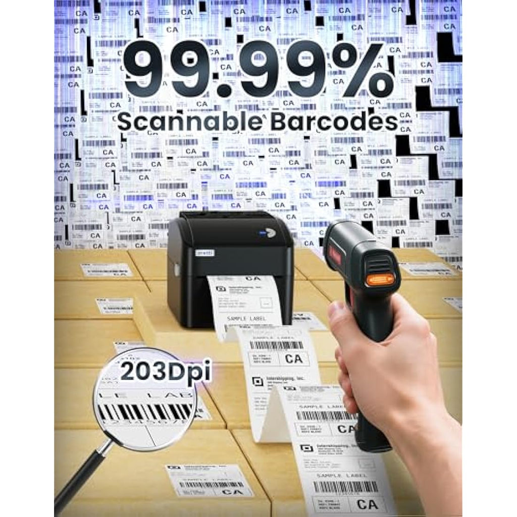 vretti Thermal Label Printer – 4x6 USB Shipping Printer for Windows & Mac