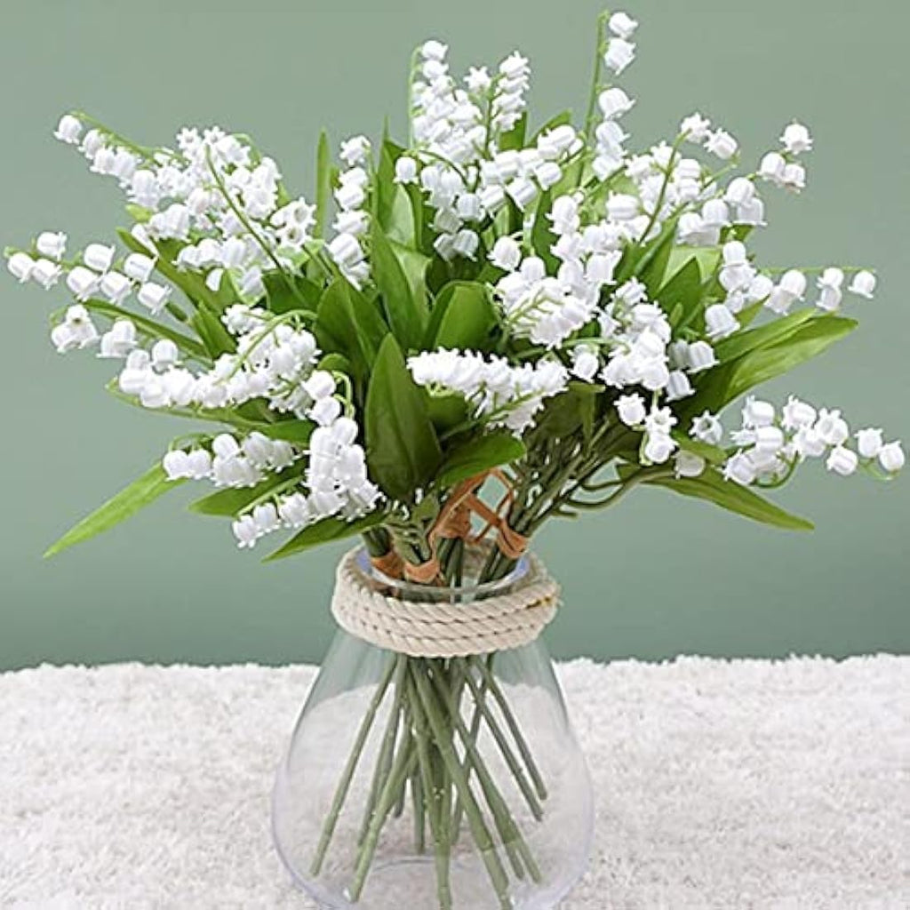 Jolof Store Lily of the Valley Artificial Flowers – 12Pcs UV Resistant White