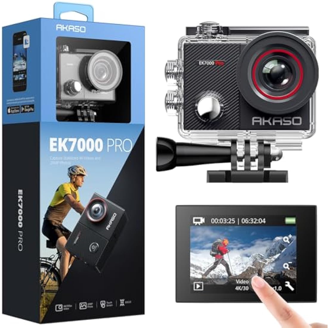 AKASO EK7000 Pro 4K Action Camera – Waterproof Touch Screen EIS