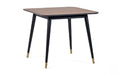 Julian Bowen Findlay Square Dining Table | Walnut & Black 4-Seater