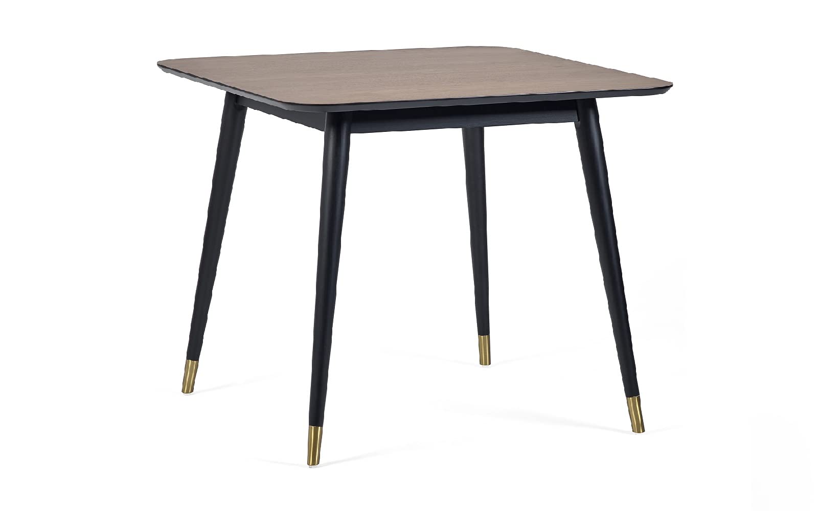Julian Bowen Findlay Square Dining Table | Walnut & Black 4-Seater