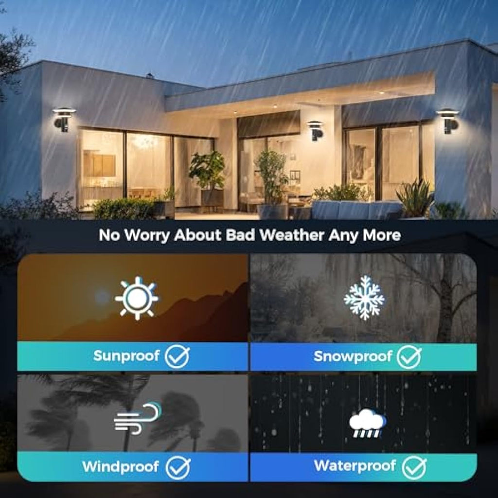NBHANYUAN Outdoor LED Wall Light – SUS316 Stainless Steel Motion Sensor