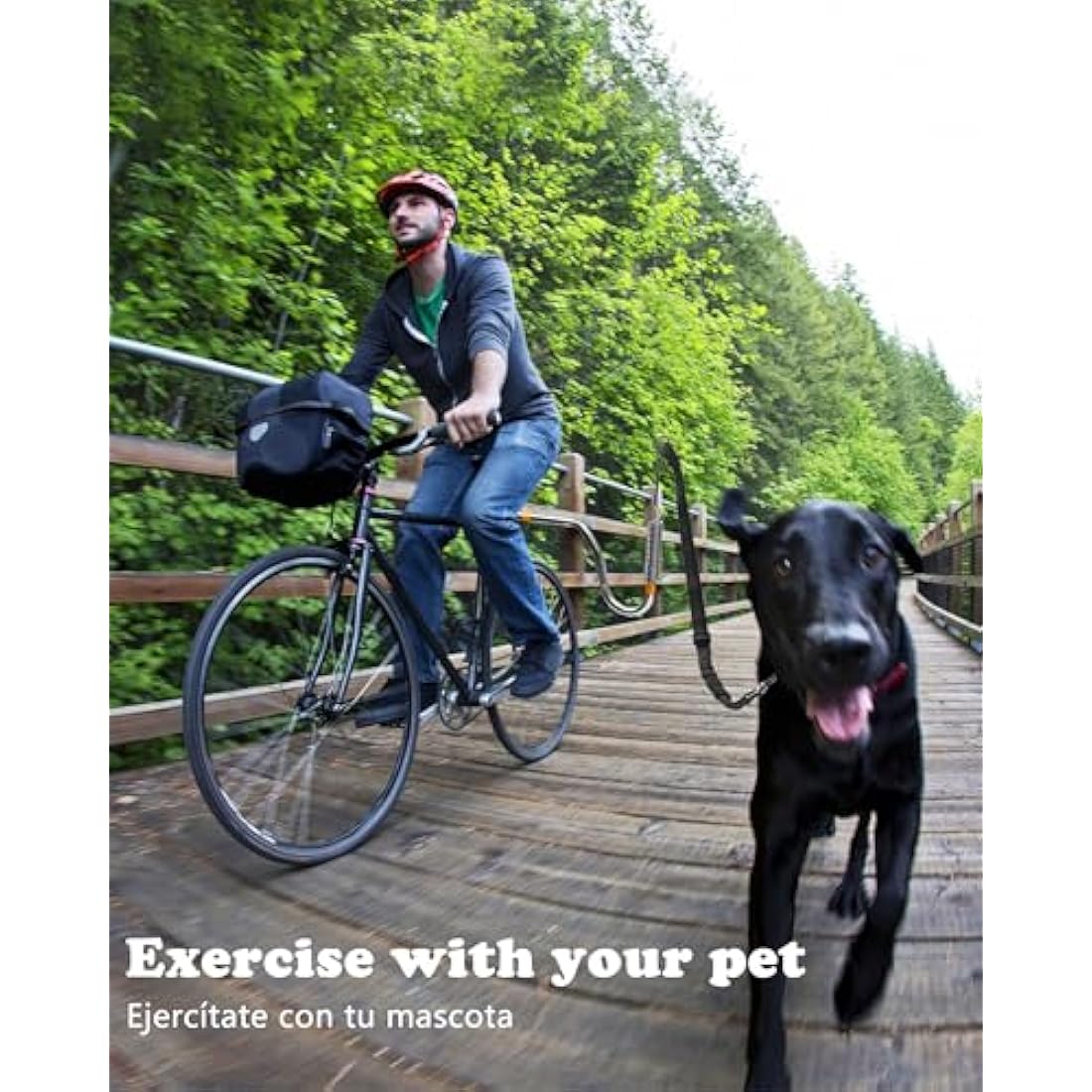 iPetba Hands-Free Dog Bike Leash – Shock Absorbing Bicycle Attachment