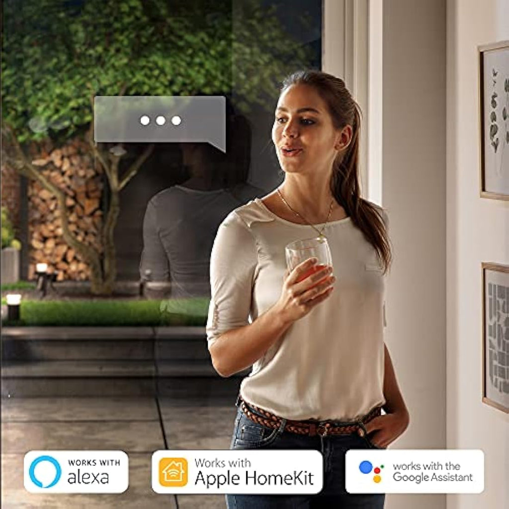 Philips Hue Lucca Outdoor Wall Light - Smart White LED Garden Lamp