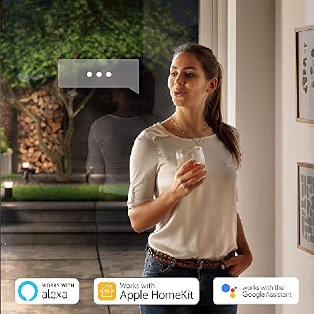 Philips Hue Lucca Outdoor Wall Light - Smart White LED Garden Lamp