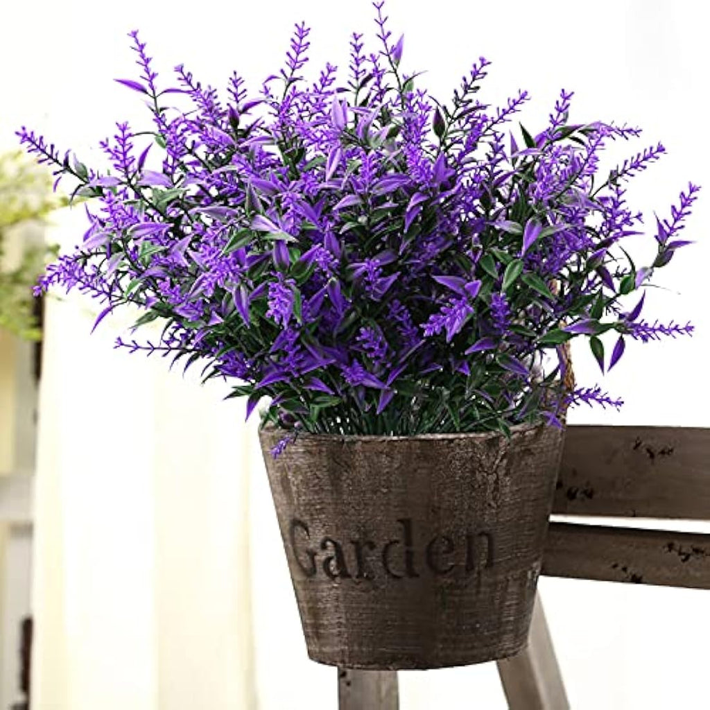 Jolof Store 12 Bundles Artificial Lavender Flowers | UV Resistant