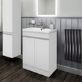 Biubiubath 600mm Freestanding Bathroom Vanity Unit - Gloss White