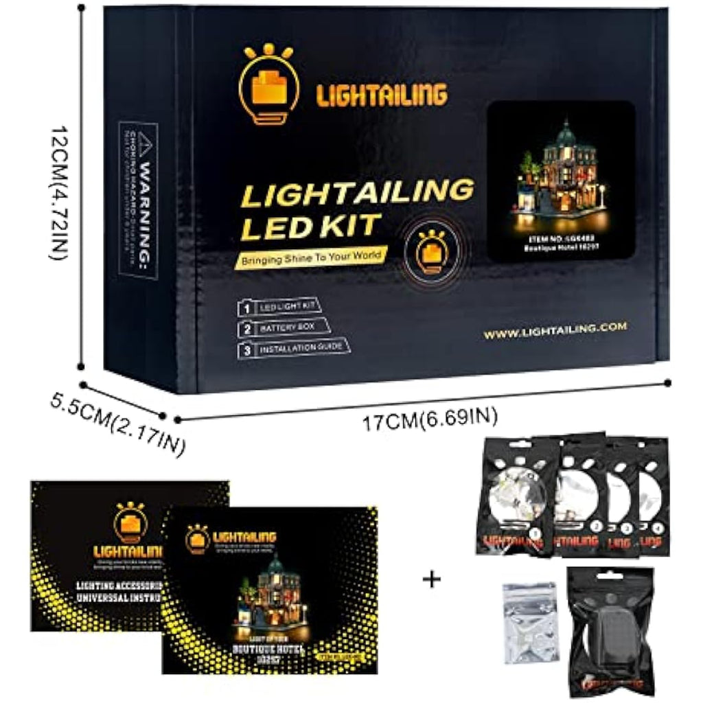 Lightailing LED Lighting Kit for 10297 Boutique Hotel Building Blocks