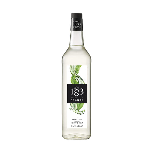 1883 Maison Routin Mojito Mint Syrup – 1L Glass Bottle for Cocktails