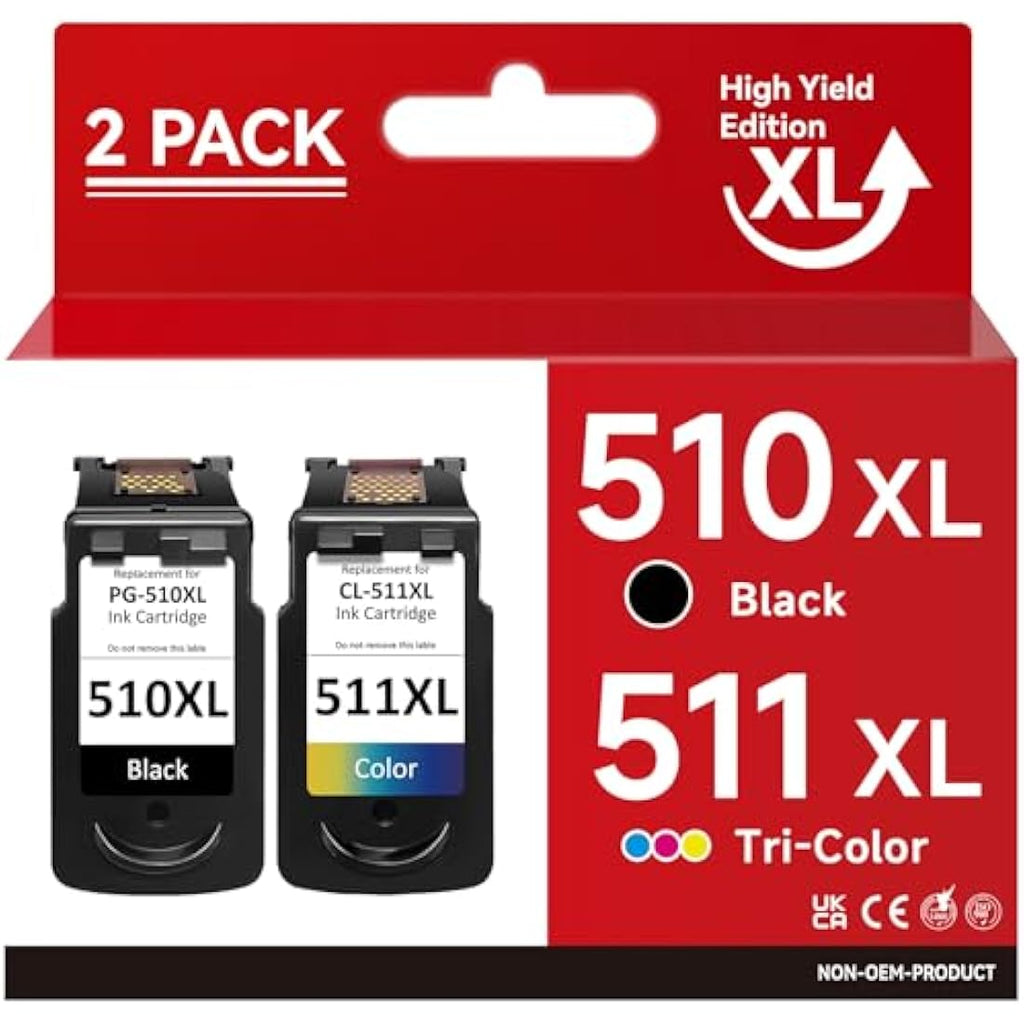 Jolof Store PG-510 CL-511 XL Ink Cartridges for Canon Pixma MP250 MX410