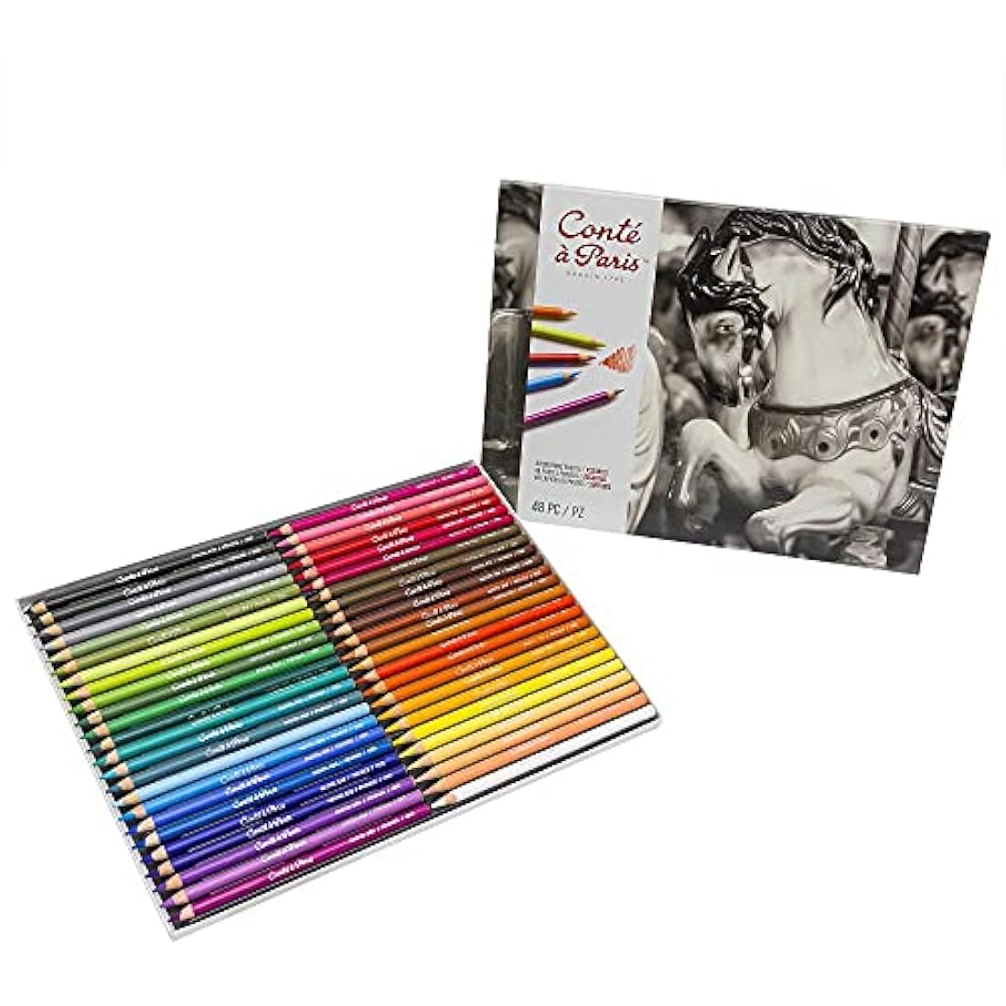 Conte a Paris Pastel Pencil Set - Assorted Colors - Set of 48 Pencils