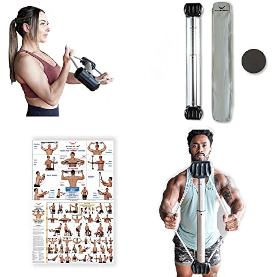 Bullworker Bow Basic 71cm Isometric Strength Training Home Gym System