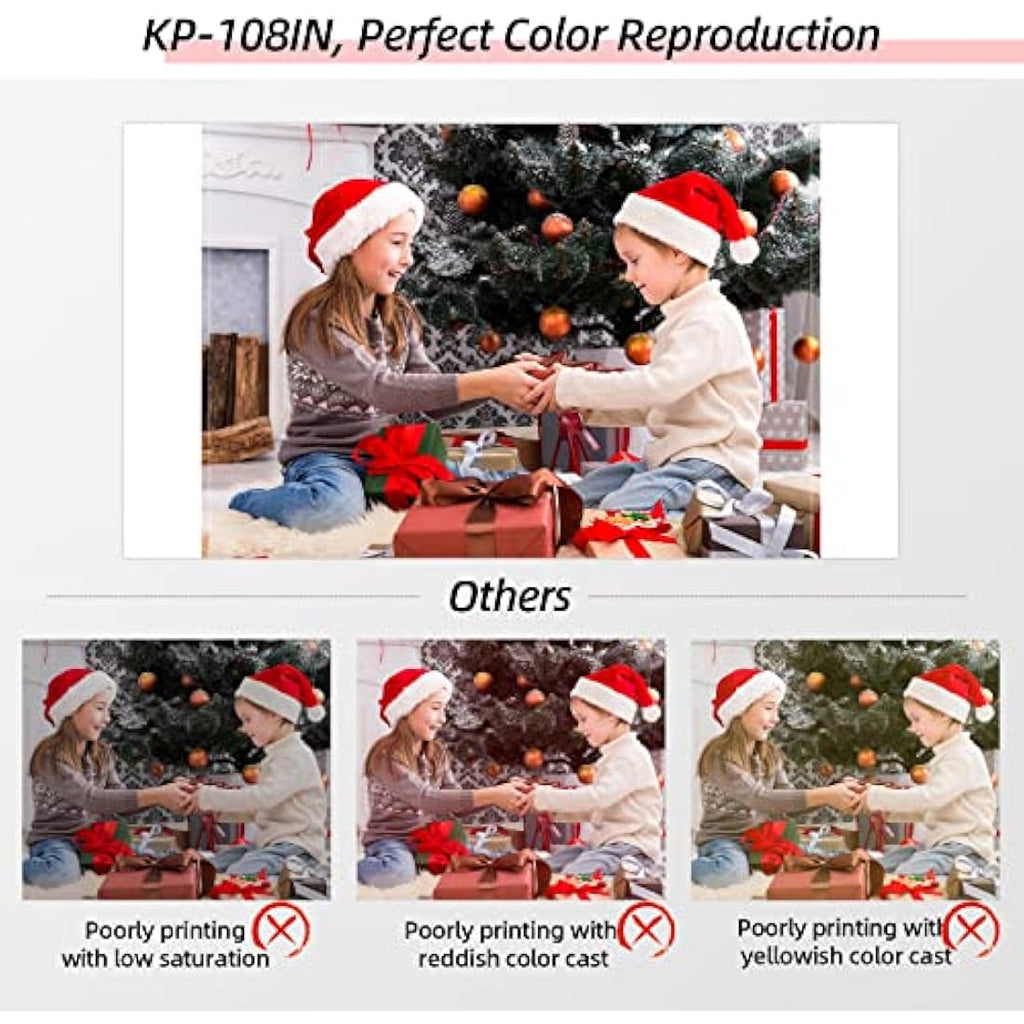 KP-108IN Photo Paper & Ink for Canon Selphy CP1500 CP1300 - 216 Sheets