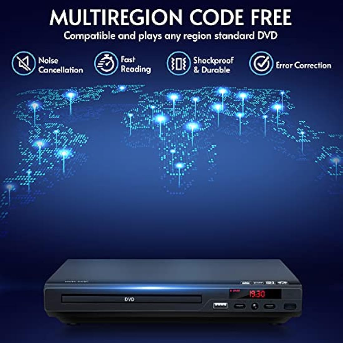 Region Free DVD Player | 1080p Upscaling HDMI Home Media Player