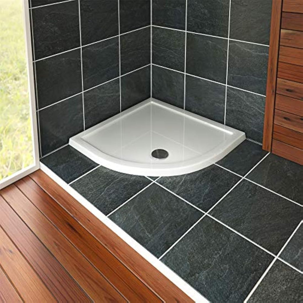900x900mm Quadrant Pearlstone Shower Tray with Waste