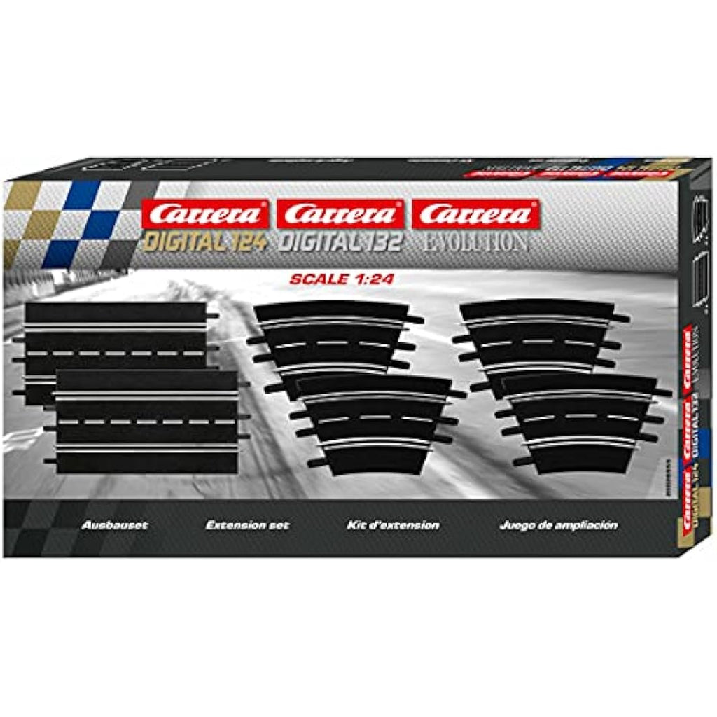 Carrera Evolution Track Extension Set – 2 Straights & 4 Curves 1/30°