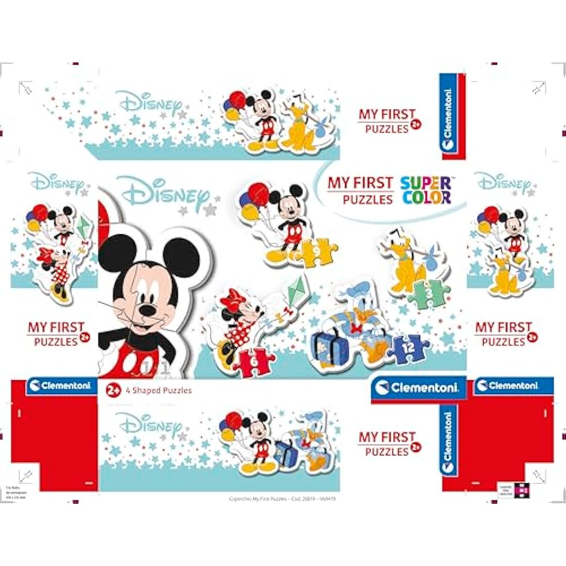 Clementoni Disney Mickey Mouse My First Jigsaw Puzzle - 4 Pack for Ages 2+