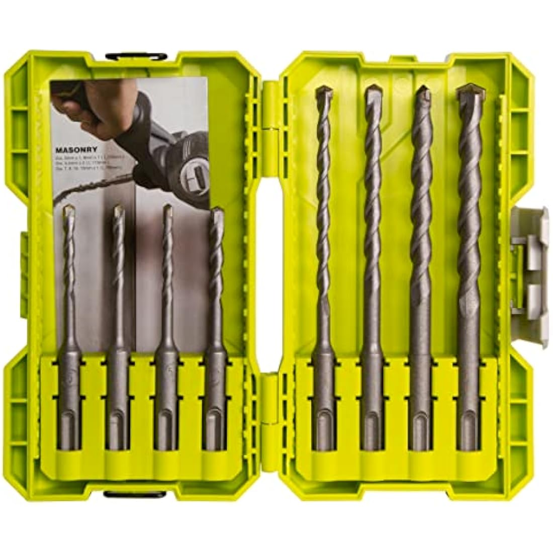 Ryobi SDS+ Masonry Drill Bit Set for Concrete - 8 Piece (5-12mm)