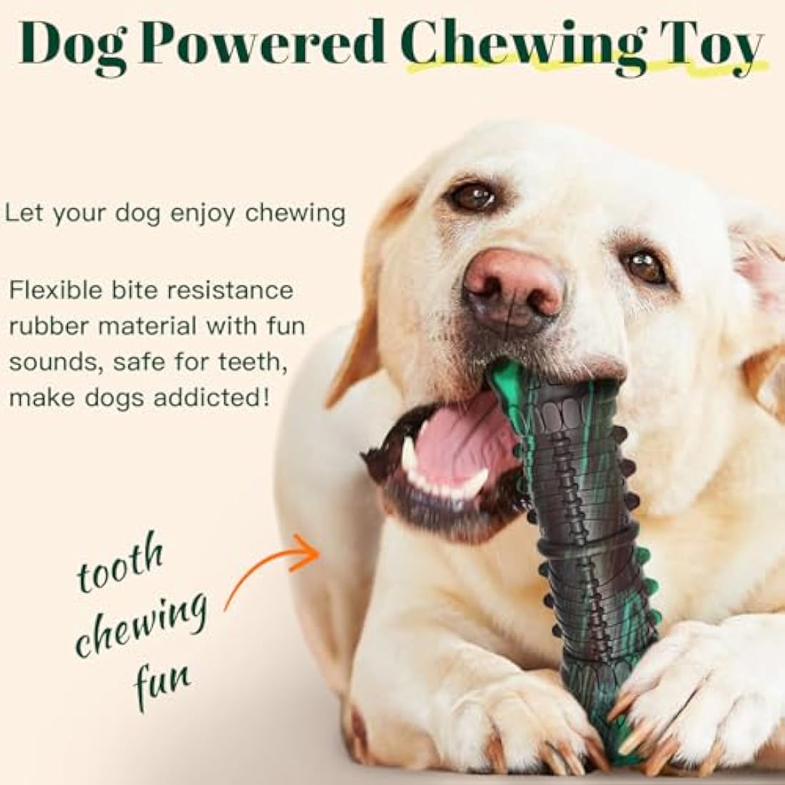 HETOO Indestructible Dog Toy for Aggressive Chewers - Durable Rubber Skull