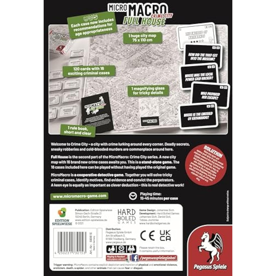 MicroMacro: Crime City – Full House Board Game by Pegasus Press