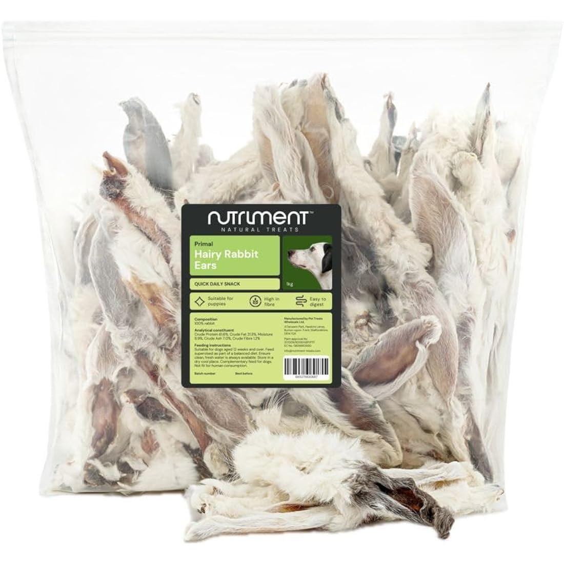 Jolof Store Hairy Rabbit Ears | Natural Low Fat Dog Dental Chews - 1kg