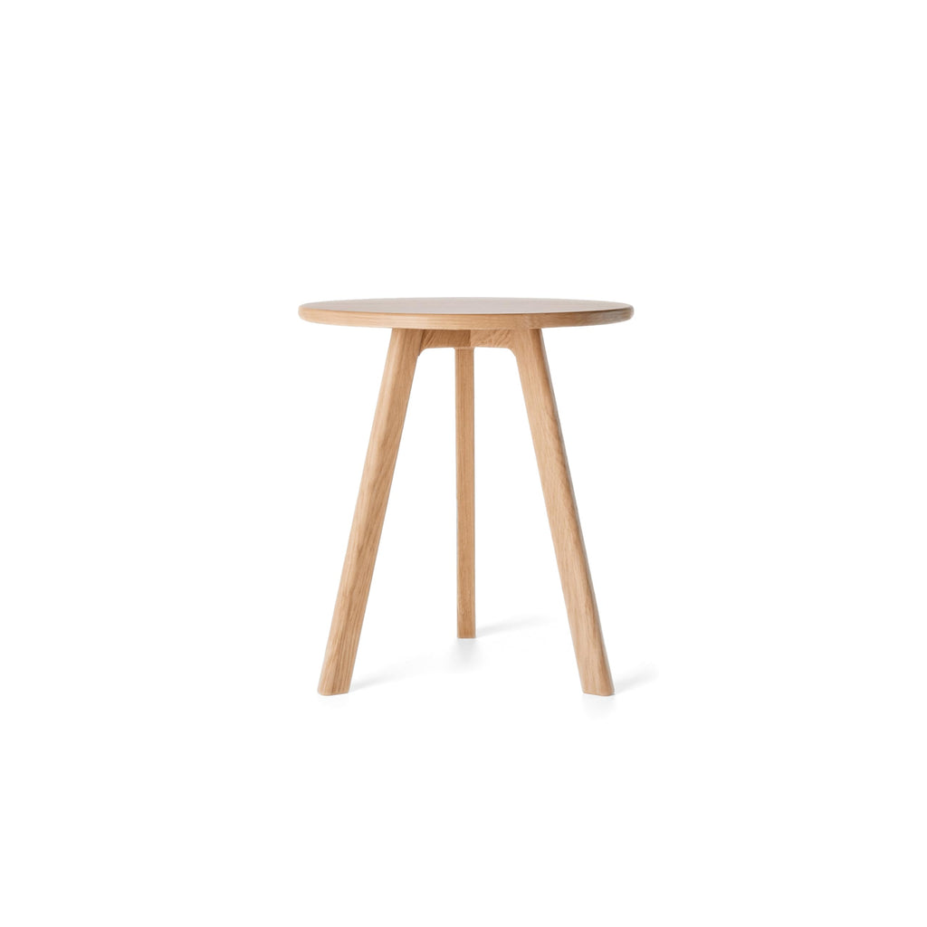 Raico Round Side Table 100% Solid Oak Wood Occasional Minimal Scandinavian End Table for Living Room Natural Oak