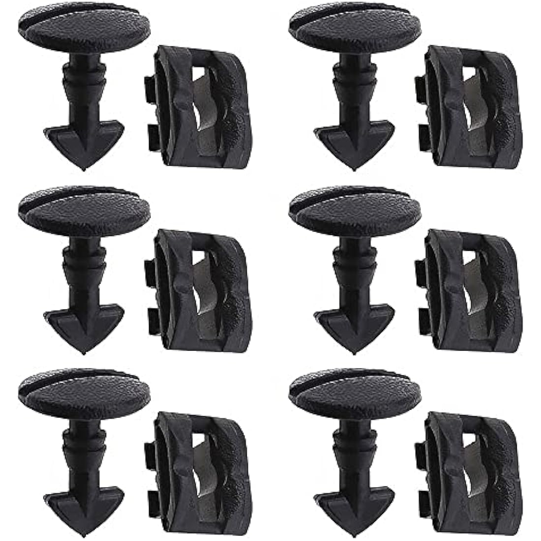 Jolof Store Rear Bumper Tow Eye Cover Clips – 6 Pair Car Retainer Clips