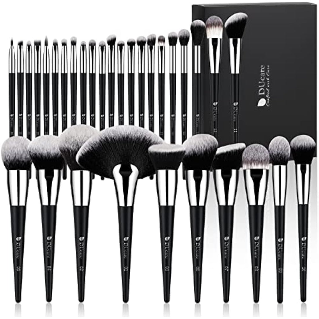 DUcare Professional Makeup Brush Set | 32Pcs Vegan Synthetic Beauty Tools