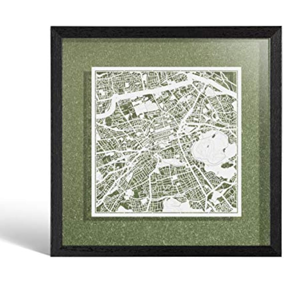 O3 DESIGN STUDIO Edinburgh Marco de Papel para Mapas – Arte Minimalista
