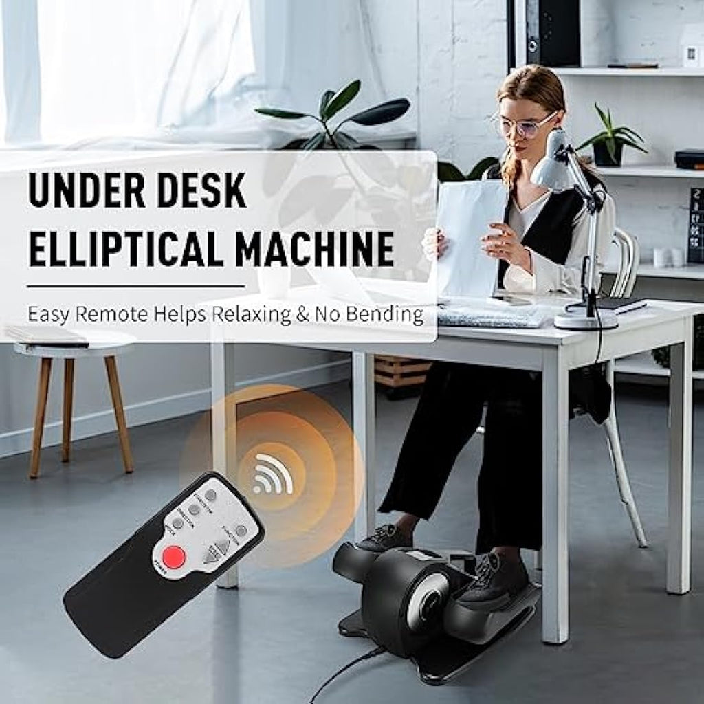 AOODIL Under Desk Elliptical - Electric Seated Pedal Exerciser with Remote