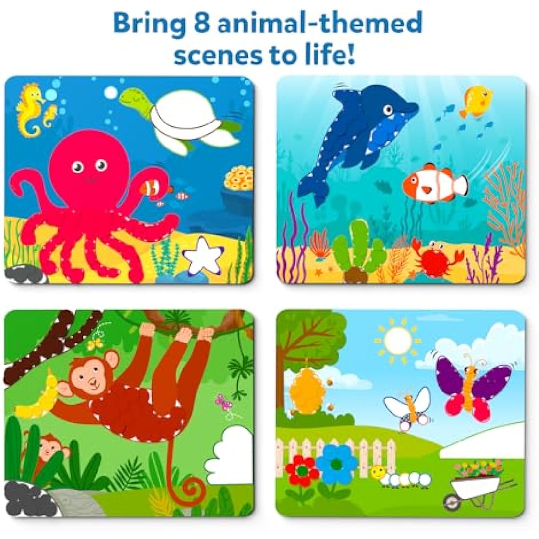 Skillmatics Dot It Animal Sticker Art Kit – Mess-Free DIY Craft for Kids