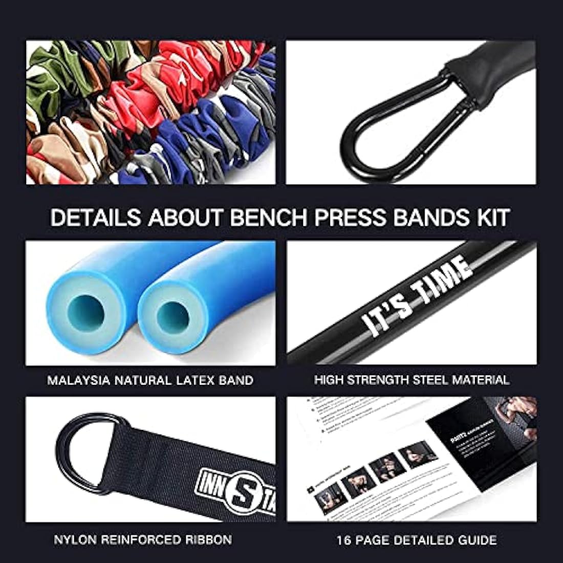 INNSTAR Portable Home Gym Set | Resistance Band Bench Press & Squat Kit