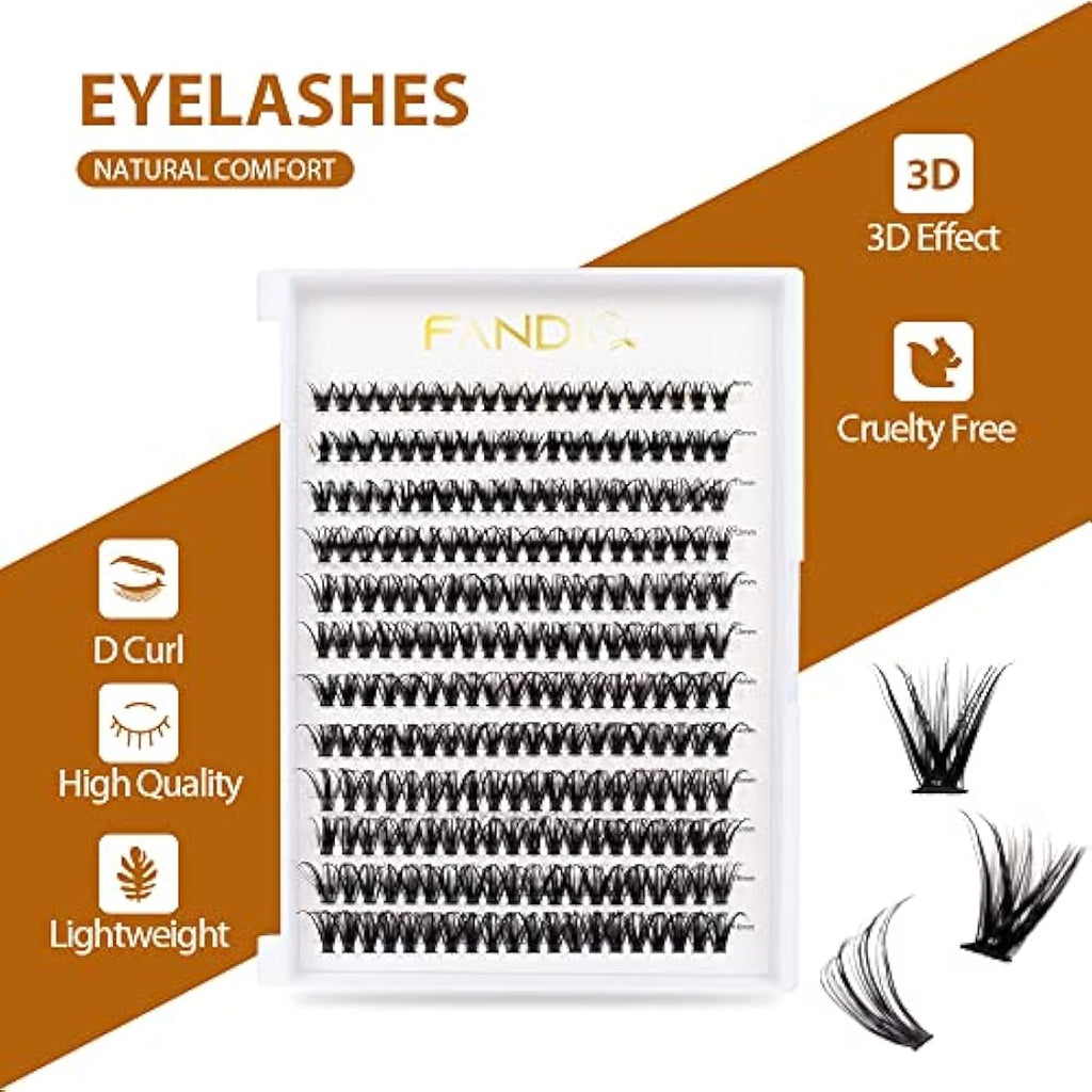 Cluster Lashes – 240 Pcs D Curl DIY Individual Extensions