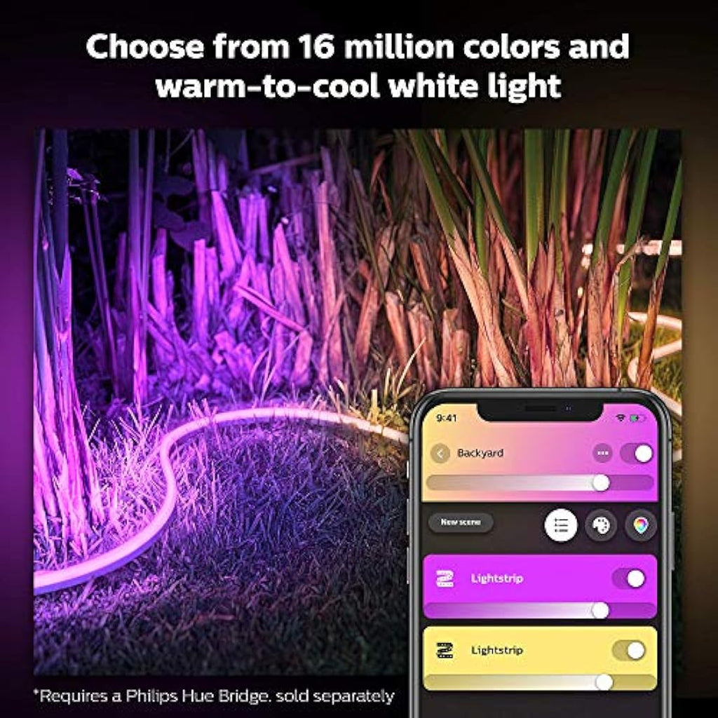 Philips Hue Outdoor Lightstrip – 2M Smart RGB LED Garden Lighting
