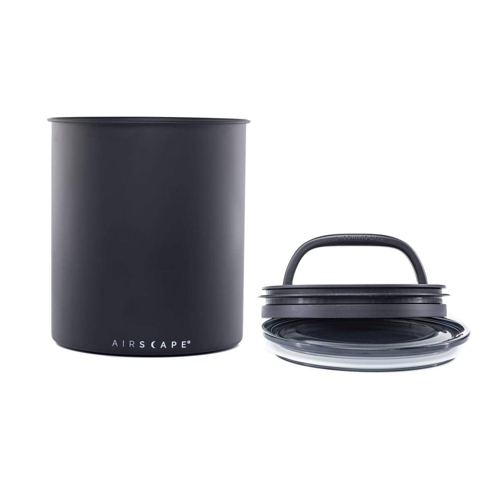 Airscape Kilo Coffee Storage Canister – 1.1kg Airtight Matte Black Steel