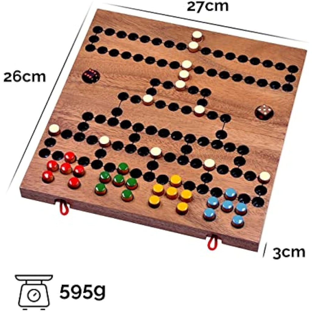 Logoplay Blockade Wooden Dice Game – Foldable Strategy Board Game