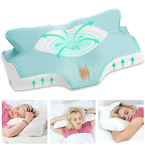 Elviros Cervical Memory Foam Pillow – Orthopedic Neck Support for Pain