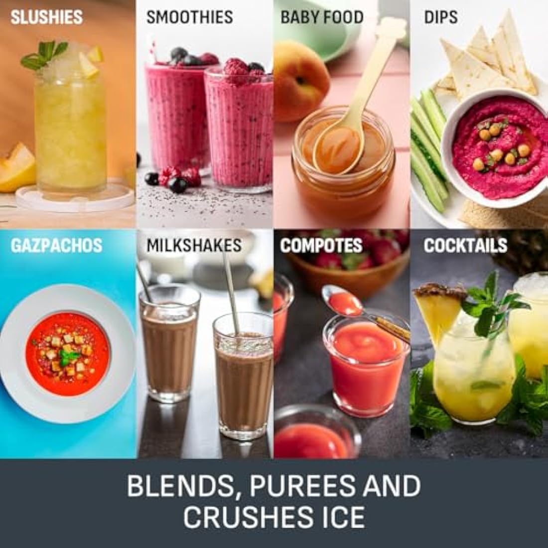Tefal Blendforce II Blender | 600W 2L Smoothie & Ice Crusher - Black