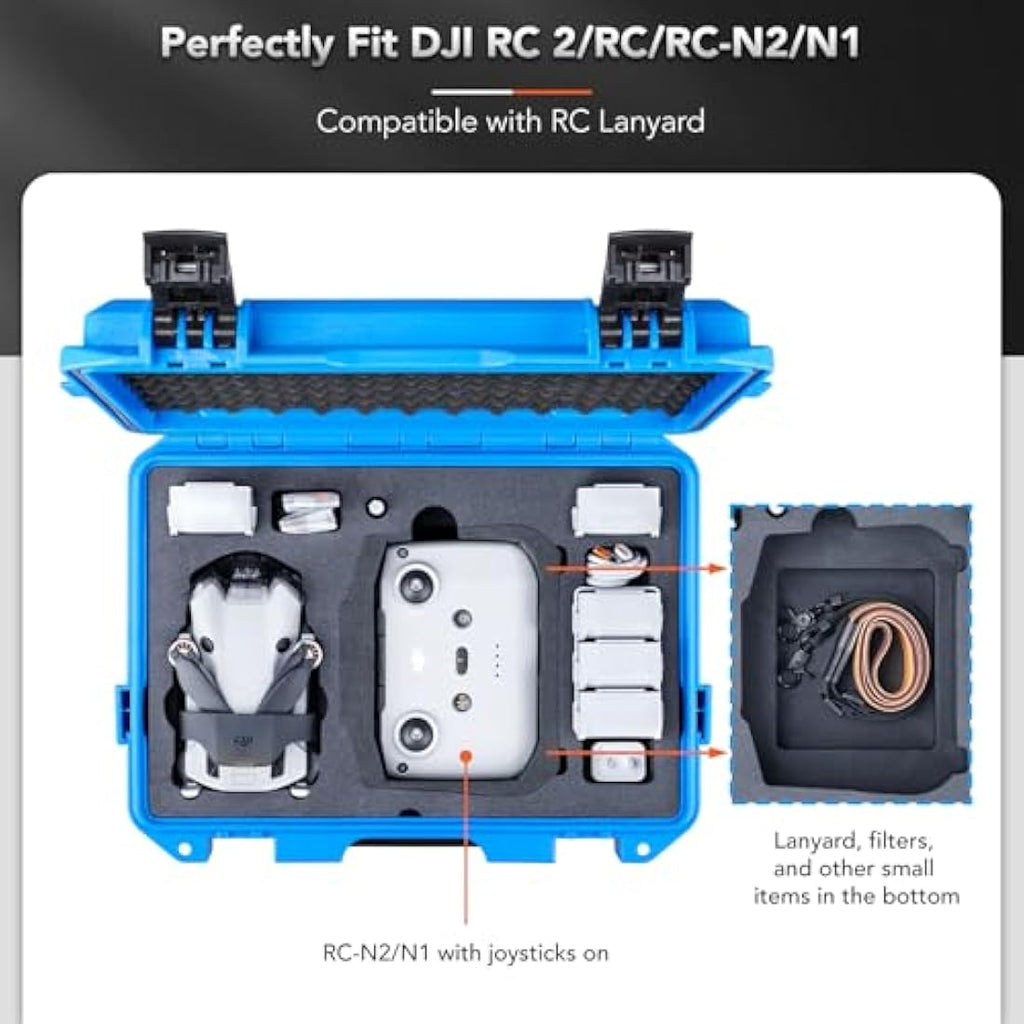Lykus Titan MM410 Waterproof Hard Case for DJI Mini 4 Pro – Blue