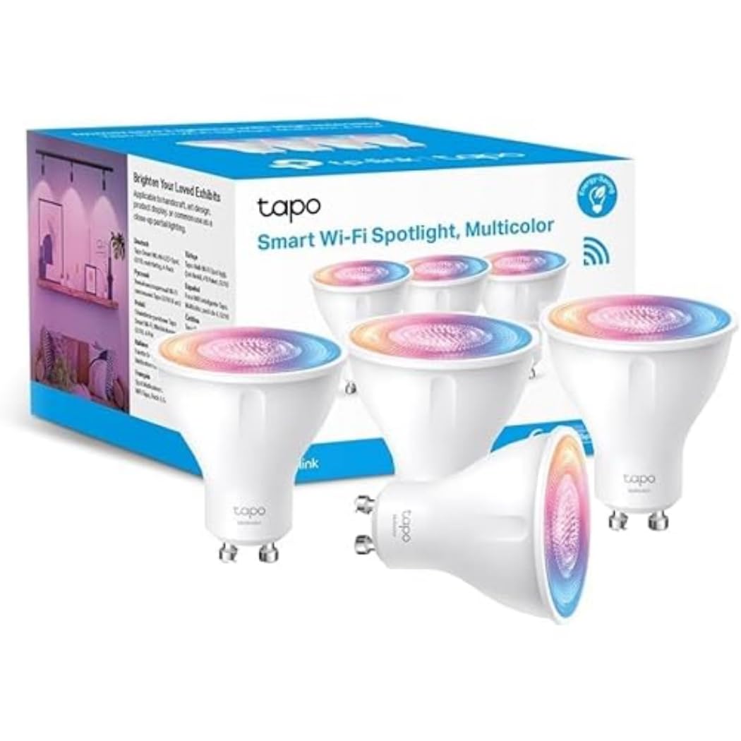 Tapo L630 Smart WLAN GU10 Light Bulb – Dimmable Multicolour LED, 4 Pack
