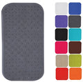 MSV Premium Non-Slip Rubber Shower Mat - Grey - Antibacterial - 36x76cm