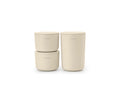 Brabantia ReNew Bathroom Storage Pot Set of 3 – Stackable Soft Beige